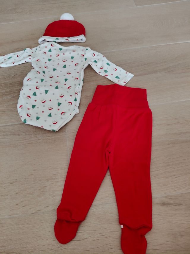 Conjunto bebé Navidad Papá Noel y árbol