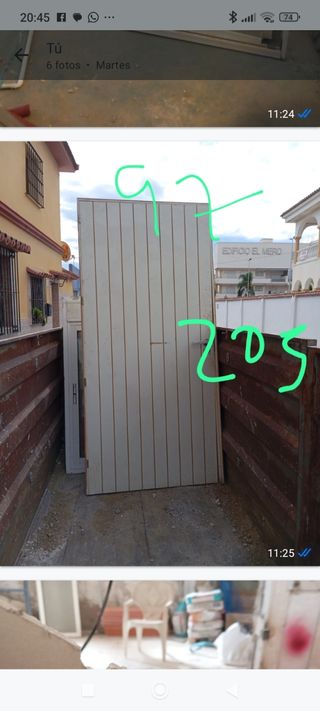 Puerta de paso de madera