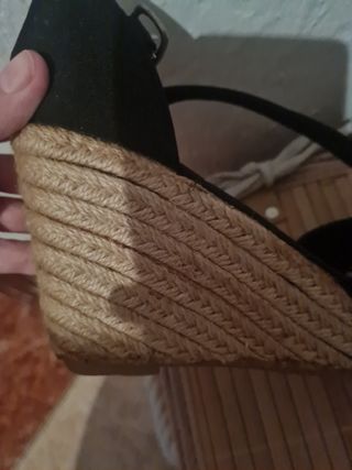 Cuñas esparto Sfera negras sin estrenar