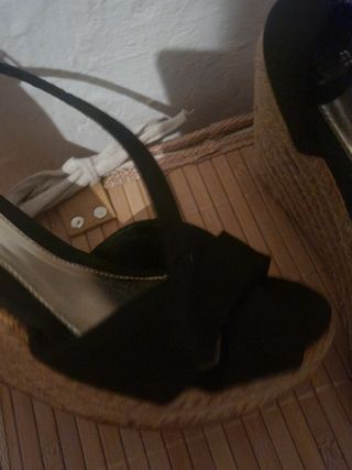 Cuñas esparto Sfera negras sin estrenar