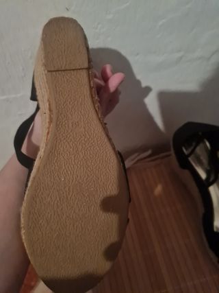 Cuñas esparto Sfera negras sin estrenar