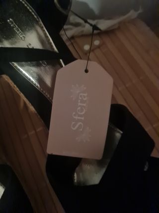 Cuñas esparto Sfera negras sin estrenar