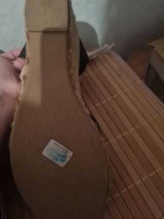 Cuñas esparto Sfera negras sin estrenar