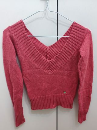 Jersey rosa cuello pico talla S
