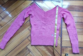 Jersey rosa cuello pico talla S