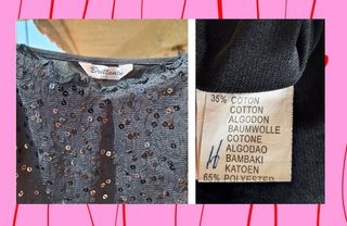 Camiseta negra tirantes lentejuelas Talla 36 S P