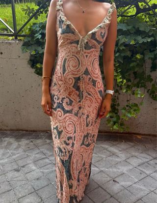 Vestido Zara Estampado Lencero zw coleccion