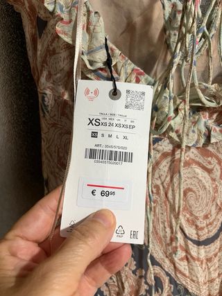 Vestido Zara Estampado Lencero zw coleccion