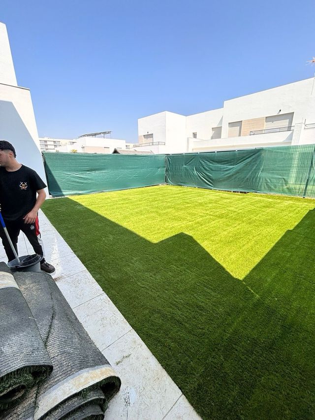 Cesped artificial reciclado