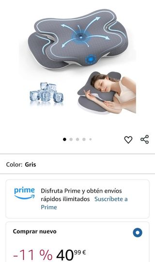 Almohada viscoelástica JINXIA gris
