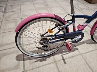 Bicicleta Decathlon 24 Azul y Rosa