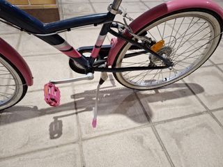 Bicicleta Decathlon 24 Azul y Rosa