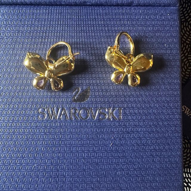 Pendientes Aro Mariposa Swarovski Multicolor