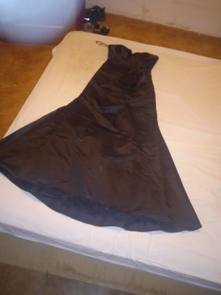 Precioso vestido largo fiesta negro
