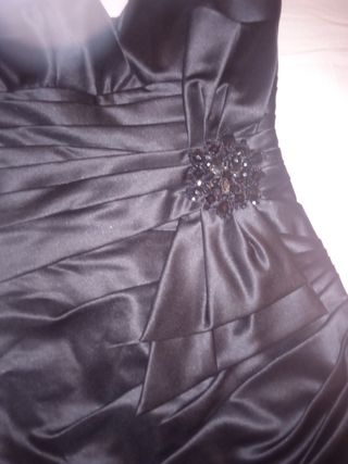 Precioso vestido largo fiesta negro