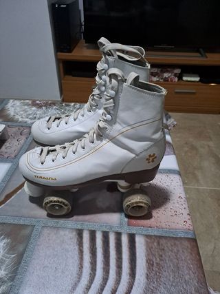 Patines blancos 4 ruedas talla 40