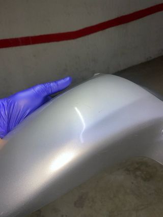 Guardabarros delantero plateado