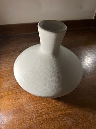 Jarrón Zara Home Blanco Cerámica