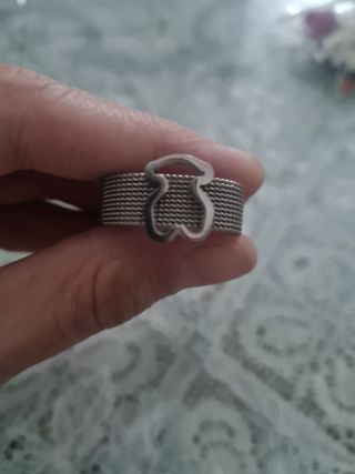 Anillo Oso Acero Inoxidable Ajustable