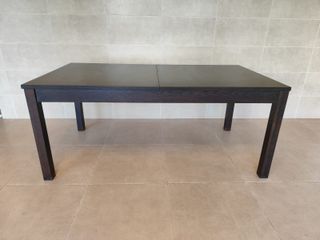 Mesa extensible madera oscura