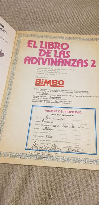 El libro de las adivinanzas 2, de Bimbo.