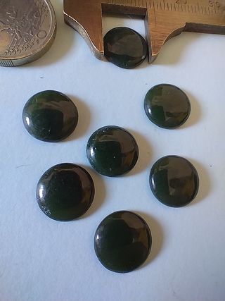 7 spole tonde 10 mm di giada pura, calibrate