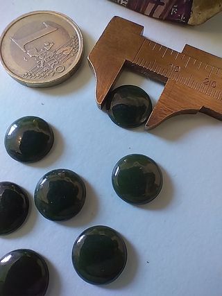 7 spole tonde 10 mm di giada pura, calibrate