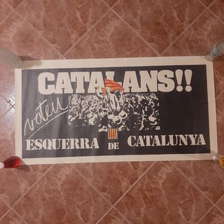 CARTEL POSTER ORIGINAL AÑOS 70 ESQUERRA REPUBLICAN