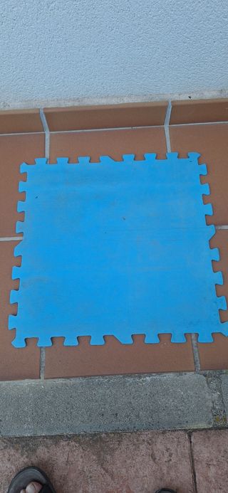 Suelo para piscina de goma azul,35 piezas