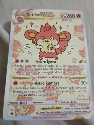 Carta Pokémon Simisear V ASTRO