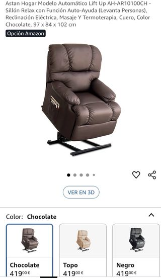 Sillón Relax Astan con levanta personas