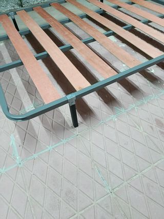 Somier 150cm Metal y Madera
