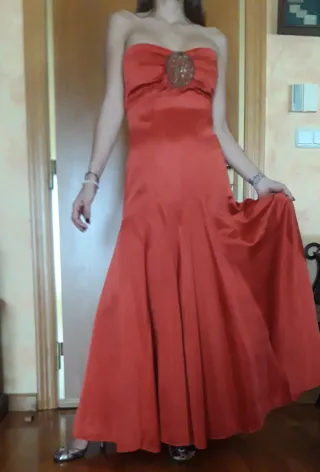 Vestido de fiesta rojo talla 40