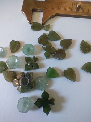 22 foglie di giada purissima, varie misure