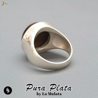 Anillo Plata Ojo de Tigre Natural