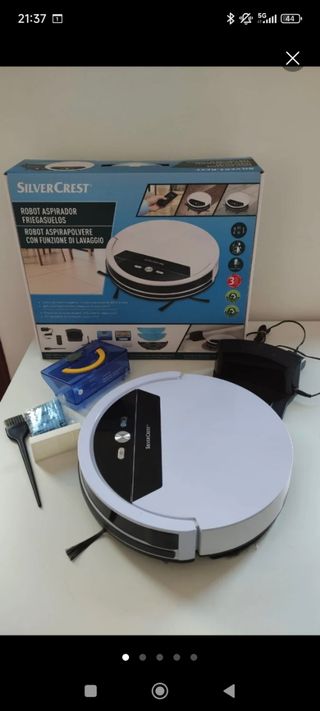 Robot Aspirador SilverCrest Friega Suelos
