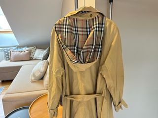 Gabardina Burberrys Mujer Talla XXL Amarillo crema