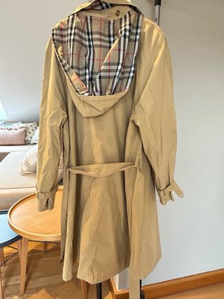 Gabardina Burberrys Mujer Talla XXL Amarillo crema