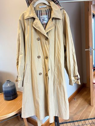 Gabardina Burberrys Mujer Talla XXL Amarillo crema