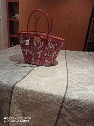 Bolso de playa estilo británico