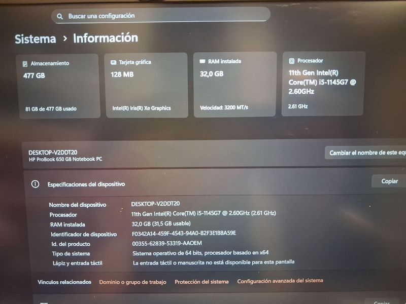 HP Probook 650 G8 i5-1145G7 32GB RAM afbeelding 9