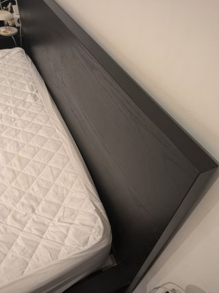 Cama Canapé Abatible MALM Negra 160x200