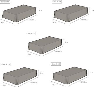 ✨ - EasyCosy cubrecanapé somier faldón cama
