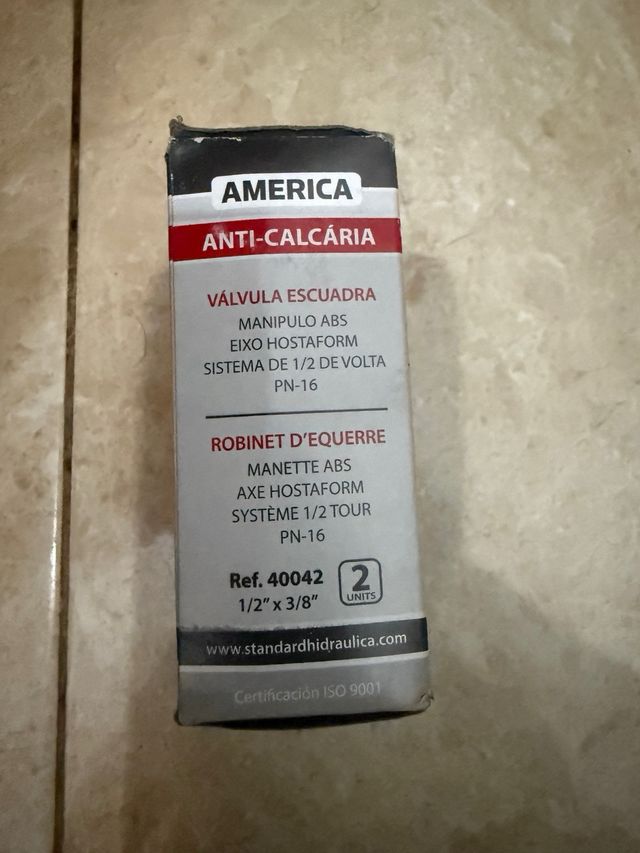 Válvula Escuadra y Llave Extra Larga