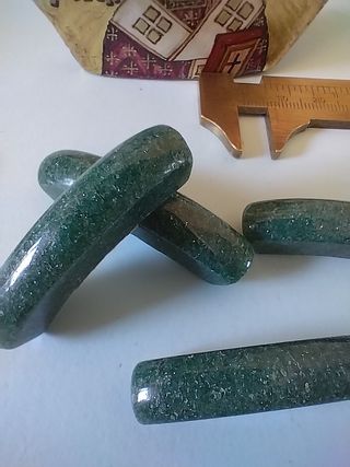 4 elementi parallelepipedo curvato  in giada puris