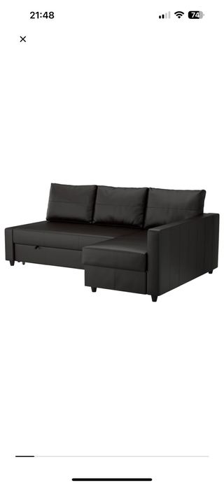 Sofá Cama Chaise Longue Ikea Bomstad Negro