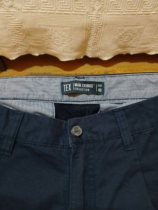 Pantalón Chino Caballero TEX Azul Talla M