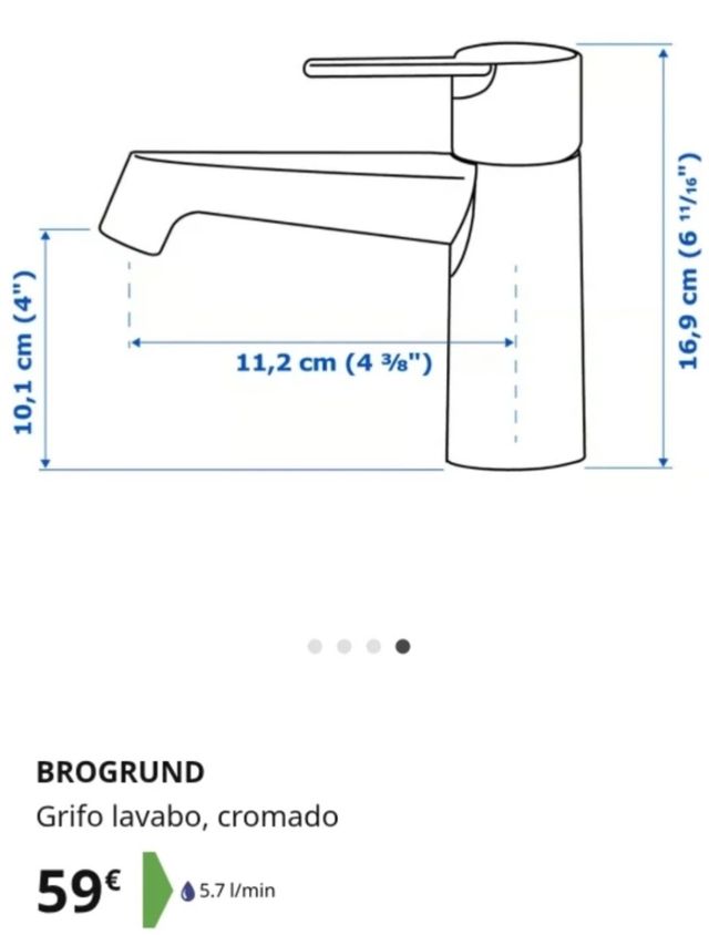 Grifo para lavabo BROGRUND cromado