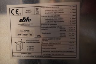 Hidroestufa Pellets Elite Bari