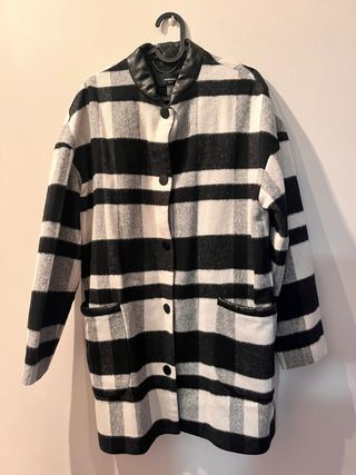 Abrigo Mango Cuadros Talla S